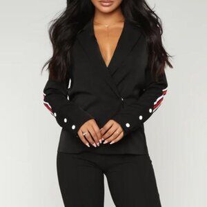 Do+Be Black Sport Power Jacket M Light Blazer Casual Tailored City Edgy Chic NWT